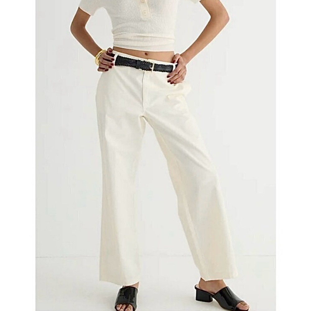 NWT J. Crew Sailor Heritage Chino Pant Pants in Ivory White‎ Women's Size 28